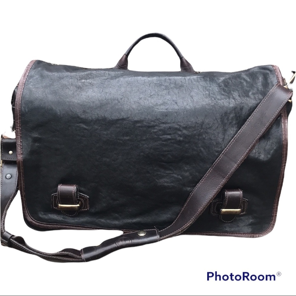 Leather tote Handmade Italian messenger Infinity Firenze calfskin carryo…